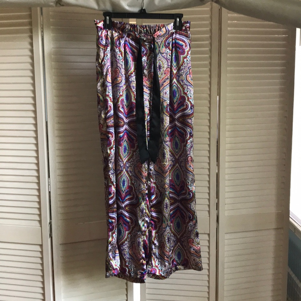 Silk Paisley Pajama Pants